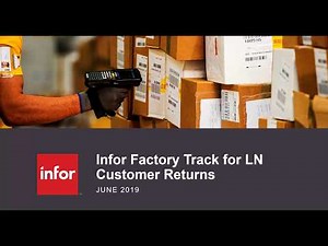 Customer Returns Transaction in Infor Factory Track for LN