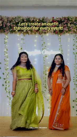 Weddings by Rolling Frames | Slaying the wedding timeline Sister goals activated—every outfit, every vibe, one flawless transition. #SisterReels #OutfitTransition... | Instagram