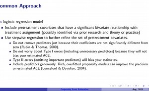 Propensity Score Estimation and Implementation