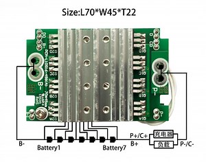 [Hot Item] 7s 20A Li-ion BMS 24V with Heat Sink