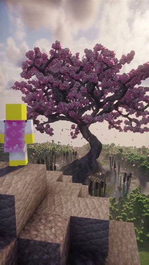 My Giant Minecraft Sakura Tree! #minecraft #minecraftbuilding #minecraftrealistic #minecrafttutorial