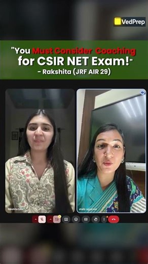 Why Coaching Matters for CSIR NET 🔥 | Rakshita Interview #vedprepbiologyacademy