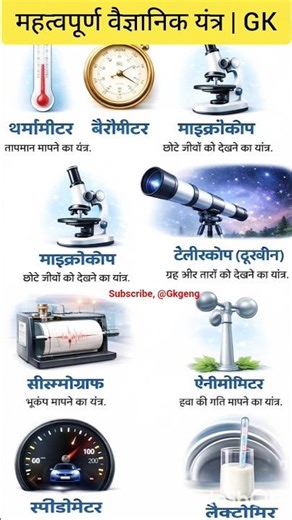 महत्वपूर्ण वैज्ञानिक यंत्र | GK Shorts | Science Facts #shorts #gk #facts