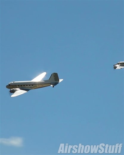 354K views · 13K reactions | The C-47 and C-45 with the beautiful formation pass at the 2025 TBM Reunion. @flyray47 @hoosieraviation #c47skytrain #dc3 #c45expeditor #Beech18 #formation #formationpass #hoosieraviation #tbmreunion #gatheringoftbms #PeruIL #illinoisvalleyregionalairport #airshow #airshowstuff | AirshowStuff | Facebook