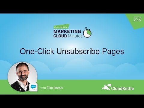 One-Click Unsubscribe Pages in Salesforce Marketing Cloud