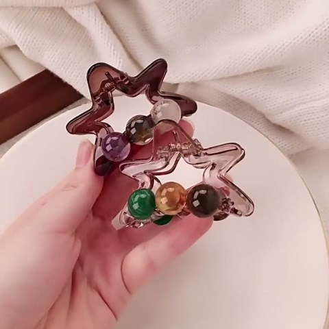 Stylish Hair Claw Clips – Star Y2K Funny Hairpin for Women Girls, Acrylic Jaw Clips for Thick Thin Hair, Gift (3-Pack)