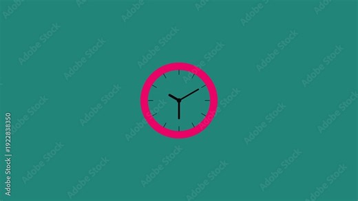 Beautiful animated wall clock.Here the entire clock is given by 12 hours with a beautiful color on the back.4k video