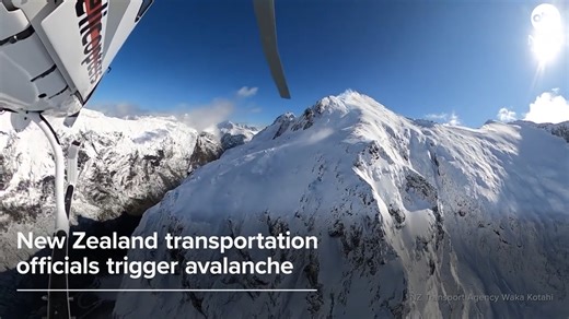 New Zealand transportation officials triggered an avalanche Tuesday in an effort to reduce the risk of future snow slides harming motorists on the highway below. https://abcnews.visitlink.me/KumOew | ABC News