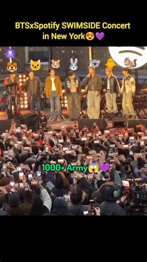 BTS x Spotify SWIMSIDE Concert in New York🔥💜 #v #jk #rm #jin #jimin #jhope #suga #shorts #bts