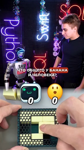 Академия ТОП on Instagram: "Что общего у Банана и Человека? Я - РобоТОП, живу в самой продвинутой детской IT-академии ТОП и каждый день общаюсь с учениками, студентами и наставниками. На канале ты увидишь, как я тестирую лайфхаки, задаю каверзные вопросы, делаю скетчи и даже гуляю по городу, удивляя прохожих. Но за моими шутками стоит серьёзная миссия: показать, что программирование для детей и подростков — это не скучно, а реально интересно. В Академии ТОП ребята учат Python, C++, создают моды