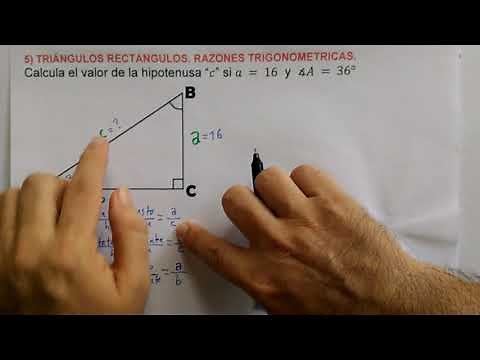 5 CALCULAR LA HIPOTENUSA RAZONES TRIGONOMETRICAS