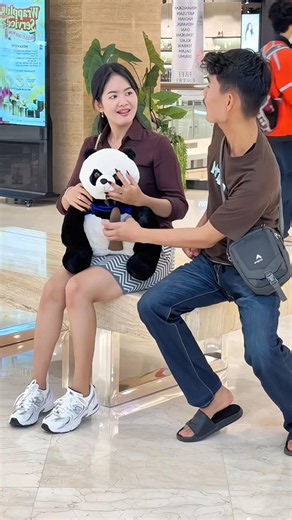 He looks happy with that Cute Teddy bear😍😂 #comedy #funny #shorts #trending