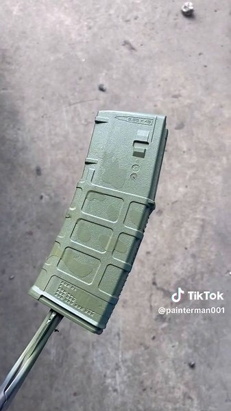 Painted camouflage on another Magpul Pmag. This is a #multicam desert #camo . Cut my own stencils this time and lightly sanded with a 000 scuff pad. What are your thoughts on this desert camo? #cerakote