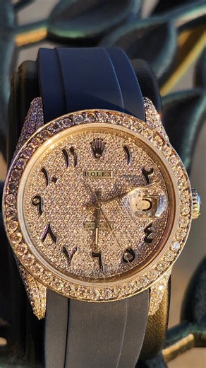 Iced out diamond 16014 Rolex with diamond dial. $5,250 | Greenville Gold and Silver