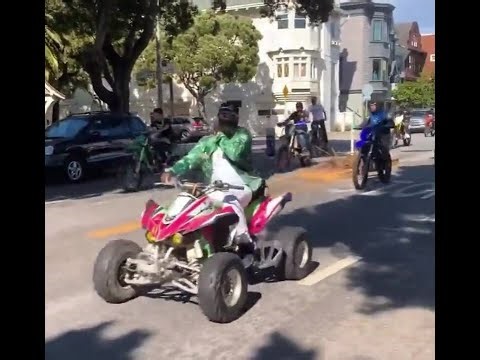 Dirt bikes, ATVs take over San Francisco street