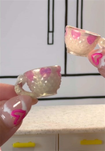 Part 1 - Using Miniverse molds to make the cutest little teacup ever 🫖💖 tiny but adorable! @Miniverse #miniversecreator #miniverseremix #makeitmini #miniverse #miniverselifestyle