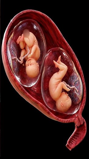 Twins in the Womb 3D Pregnancy Anatomy 👶👶