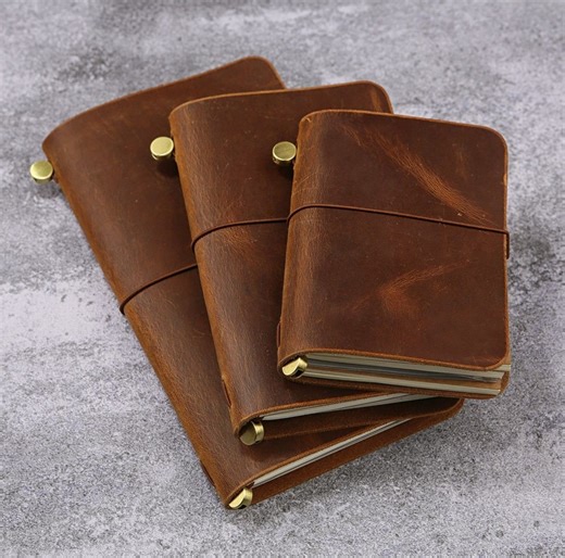 Personalized Leather Journal Cover, Refillable Notebook Travel Diary With 3 Inserts, Engraved Notebook V01-LM05C - Etsy