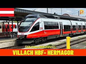 Cab ride Villach - Hermagor (ÖBB S-Bahn Kärnten, Austria) - train drivers view in 4K
