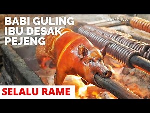 IBU DESAK PEJENG'S ROASTED PIGGY - ALWAYS BUSY - Balinese Roast Pig Making Process - Whole roast pig