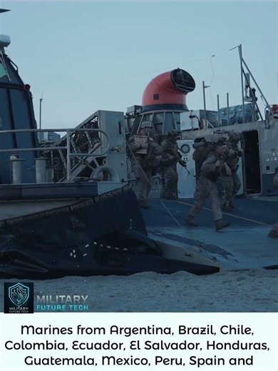US Marines and Multinational Forces conduct a combined amphibious landing