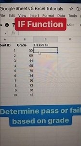 How to use the if function in Google sheets and Excel sheet #googlesheets #excel#shorts #ytshorts