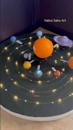 solar system working model for science exhibition #shortsfeed Nakul Sahu Art