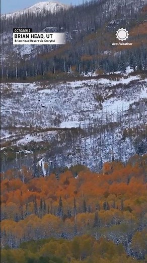 Spectacular Utah Snow & Fall Foliage Via Drone | AccuWeather