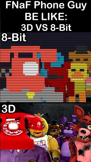 FNaF 1 Phone Guy Ending In A Nutshell: - 3D VS 8-Bit
