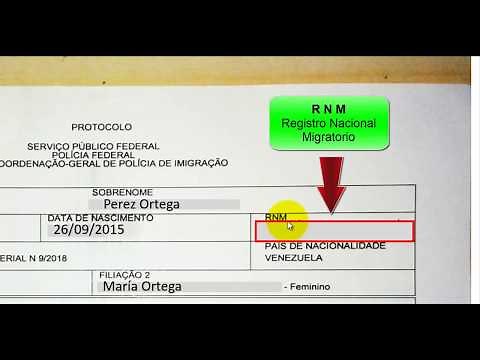 Registro Nacional Migratorio en Brasil (RNM)