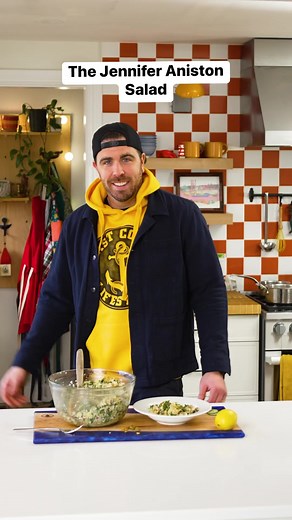 Follow and share for more approachable recipes! This fresh, bright, quinoa salad was supposedly what Jennifer Aniston ate every single day while on the set of friends. Interpret that fact as you will! This salad is filled with herbs, nuts, quinoa, and tons of veggies. You are going to love this Jennifer Aniston Salad! | Andy’s East Coast Kitchen