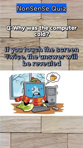 Why Was the Computer Cold?#Funny #Joke #shorts