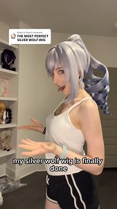 Keegan on Instagram: "This wig nearly drove me insane but it’s finally done! The process took probably somewhere between 60 and 80 hours in total. There was so much trial and error because I had never done most of this before. The drill curl was especially hard, since silver wolf’s hair has a curl that gets really tight at the end. I had a bunch of slip ups with the wig that definitely tested my problem solving skills but now I can safely say I learned soooo much with this one! For those of you 