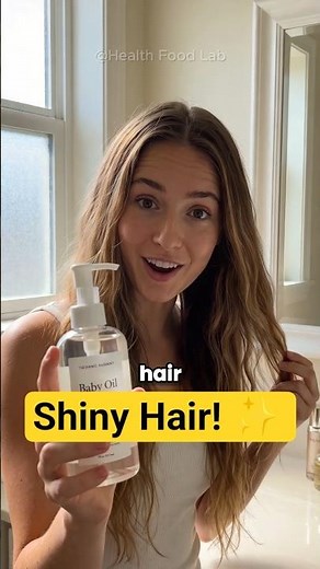 Baby Oil Hair Hack For Super Shiny Hair ✨💖 #shorts