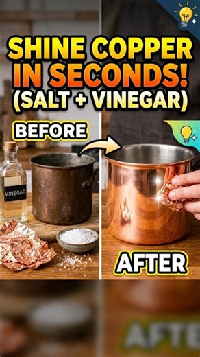 Copper vs Vinegar & Salt 😱 Instant Oxidation Cleaning Trick!