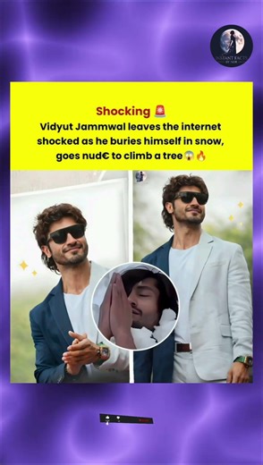 Vidyut Jammwal SHOCKS the Internet 😱 | Buries Himself in Snow & Climbs Tree Naked! 🔥 #shorts