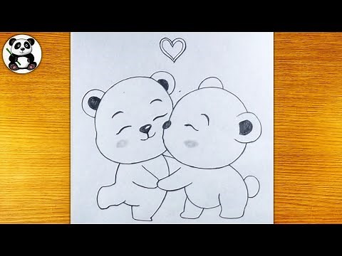 Two kissing animals pencil drawings | couple drawing | arts ​⁠‪@TaposhiartsAcademy‬