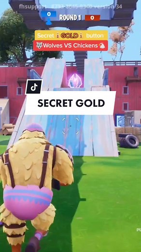 🤫Secret Gold button in Wolves VS Chickens💰Map code in comments 📌 #fortnitesecret #fortnitecreative #fortnite #fortnitehack