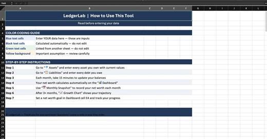 Net Worth Navigator | Personal Net Worth Tracker Spreadsheet | Asset & Liability Balance Sheet - Etsy