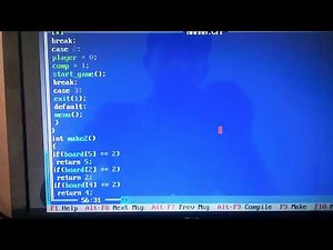 Tic tac toi game in turbo c