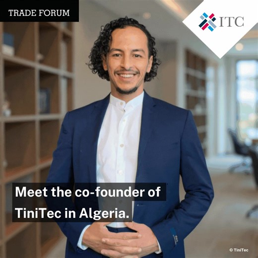 4.1K views · 31 reactions | In this #TradeForum interview, we hear from Tinitec, an emerging business from #Algeria and the country’s first company to offer AI-based solutions. Its co-founder Hammou Brahim Ouaissa took part in the Global #SMEMinisterial, showing how digital transformation strengthens small-business resilience. Read the interview: https://bit.ly/46DDS5I | International Trade Centre | Facebook