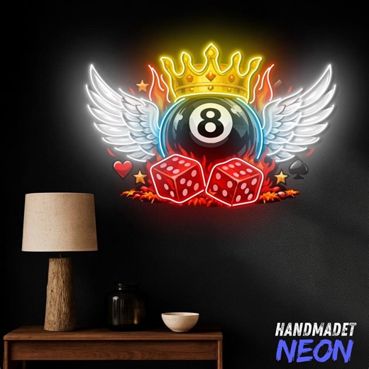 Billiards Neon Sign, Game Room LED Light, Billiard & Casino Wall Decor, Man Cave Neon Sign - Etsy