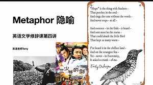 英语文学修辞课第四讲: Metaphor 隐喻