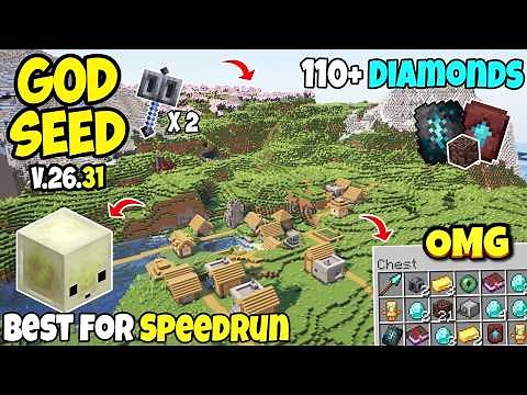 🔥Ultimate Speedrun (God Seed) For Minecraft 26.31 Bedrock And PE |4 Blacksmith Seed + Sulfur Cave