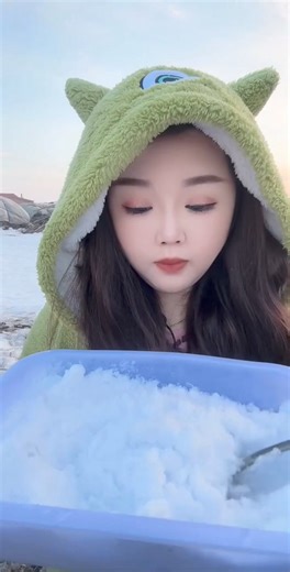 18K views · 481 reactions | ASMR REAL SNOW EATING | Mukbang Review | Facebook