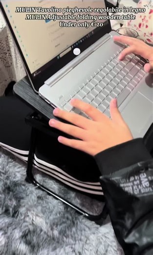 MULIN Tavolino pieghevole regolabile in legno MOTIN Adjustabilefolding wooden table Under only € 20#rajnisoni #tiktokshop #mulin #trending #foryou