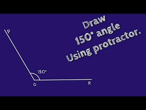 How to draw 150 degree angle using protractor.make 150 degree angle using protractor.shsirclasses.