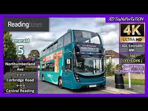 [Reading buses] emerald 5 ~ Northumber Avenue Terminus ➝ Central Reading【4K UW】