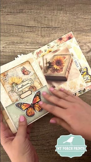🥰EASY Flip Flap Junk Journal Template! Tutorial on the My Porch Prints channel!