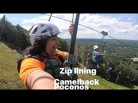 Adventures Zipline (4000 ft) //Camelback mountain resort// Pocono Mountain// Pennsylvania